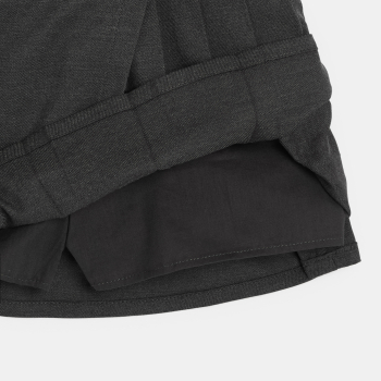 تنورة قصيرة ذات طيات، اللون رمادي، للفتيات